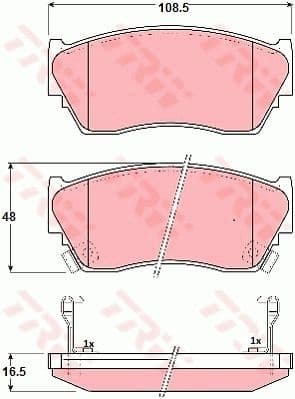 Brake Pad Set, disc brake GDB1012