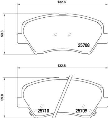 Brake pads front, Top Quality P30073