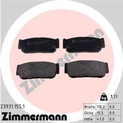 Brake Pad Set, disc brake 23931.155.1