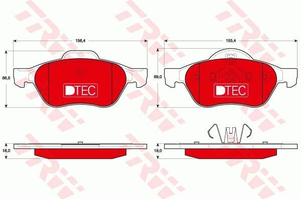Brake Pad Set, disc brake DTEC COTEC GDB1687DTE