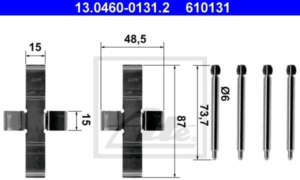 Accessory Kit, disc brake pad 13.0460-0131.2