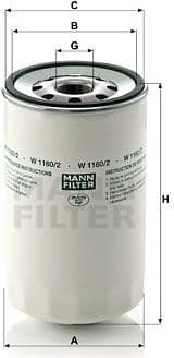 Oil Filter W1160/2