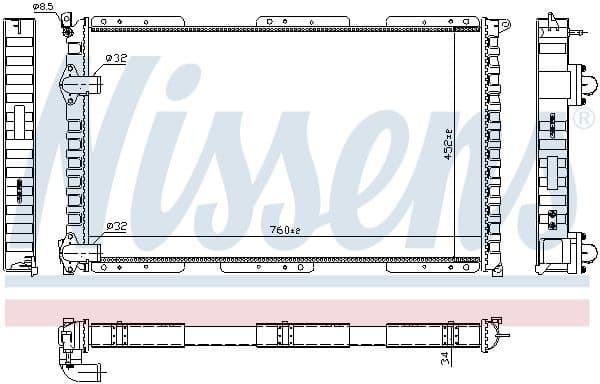 Radiator, engine cooling 63922