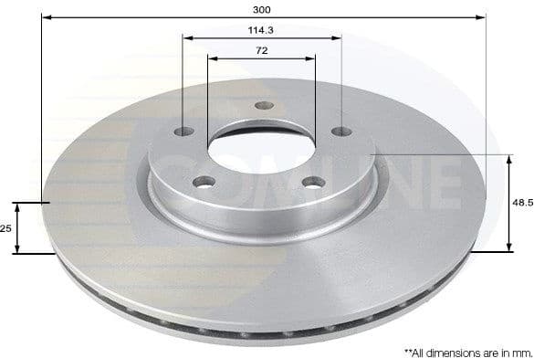 Brake disc, 1pcs FRONT ADC0447V - image 2