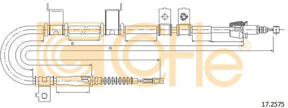 Cable Pull, parking brake 17.2575