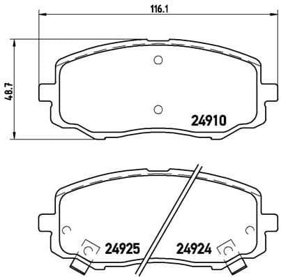 Brake Pad Set, disc brake PRIME LINE P30045