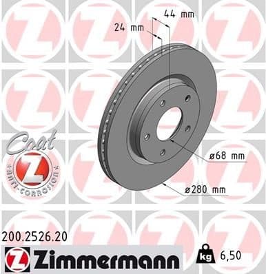 Brake Disc COAT Z 200.2526.20
