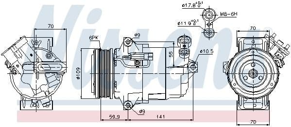 Compressor, air conditioning ** FIRST FIT ** 89041