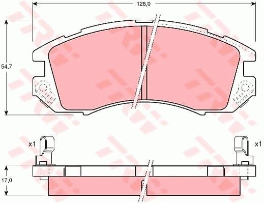 Brake Pad Set, disc brake GDB989