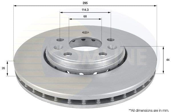 Brake disc, 1pcs FRONT ADC1584V - image 2