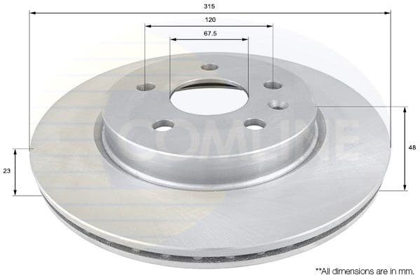 Brake disc, 1pcs REAR ADC1144V - image 2