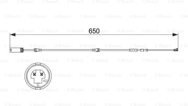 Warning Contact, brake pad wear 1987473513 - image 2