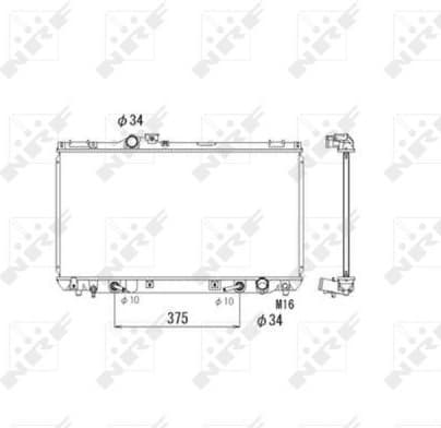 Radiator, engine cooling 53586