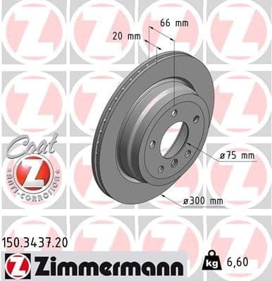 Brake Disc COAT Z 150.3437.20