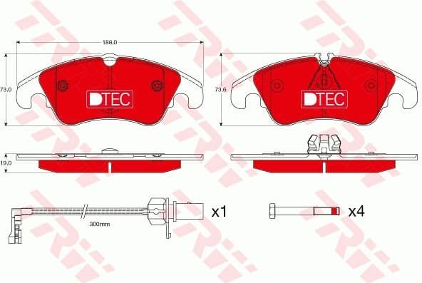 Brake Pad Set, disc brake DTEC COTEC GDB1768DTE