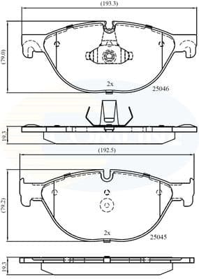 Brake pads front CBP06017