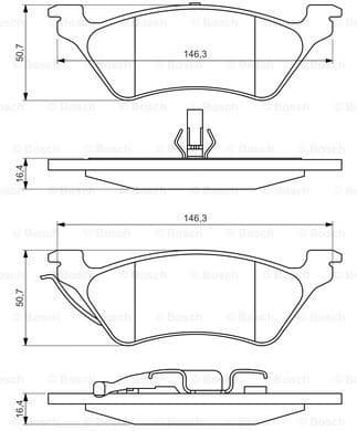 Brake Pad Set, disc brake 0986424816 - image 7