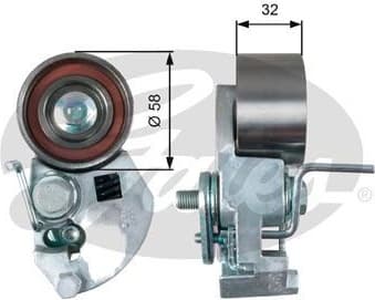 Tensioner Pulley, timing belt PowerGrip™ T43133