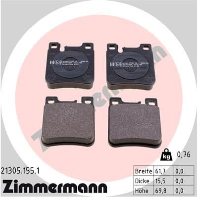 Brake Pad Set, disc brake 21305.155.1