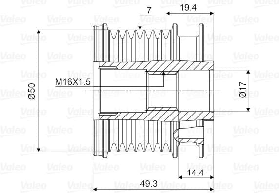 Alternator Freewheel Clutch VALEO NEW SPARE PART 588049 - image 2