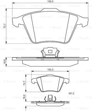 Brake Pad Set, disc brake 0986494492 - image 2