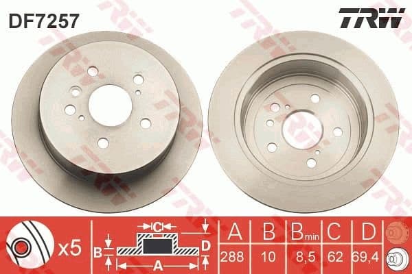 Brake Disc DF7257 - image 3
