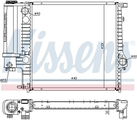 Radiator, engine cooling 60623A