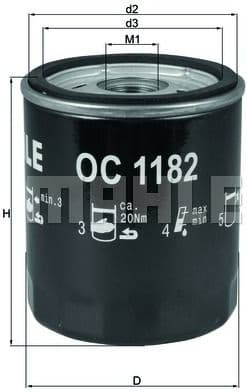 Filter oil OC1182 - image 2