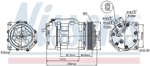 Compressor, air conditioning ** FIRST FIT ** 89044