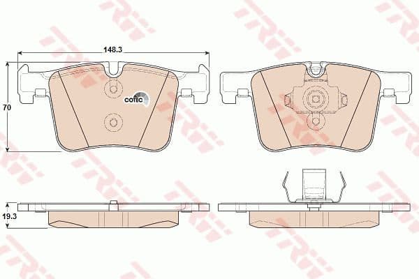 Brake pads front, Top Quality GDB1942