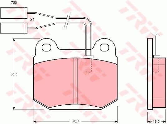Brake Pad Set, disc brake GDB364