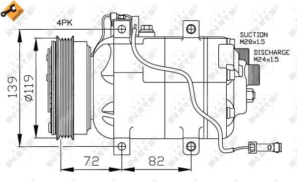 Compressor, air conditioning EASY FIT 32030 - image 2