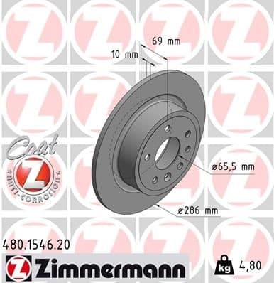 Brake Disc COAT Z 480.1546.20