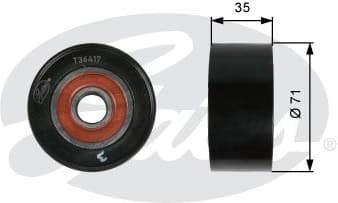 Deflection/Guide Pulley, V-ribbed belt DriveAlign™ T36417
