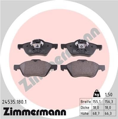 Brake Pad Set, disc brake 24535.180.1