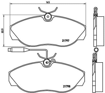 Brake Pad Set, disc brake PRIME LINE P23068