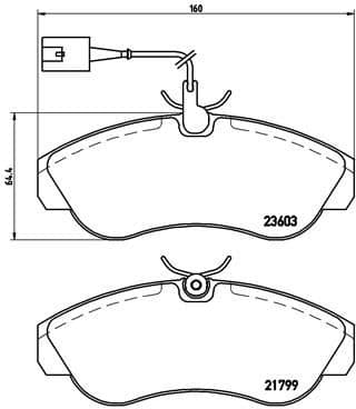 Brake Pad Set, disc brake PRIME LINE P23084