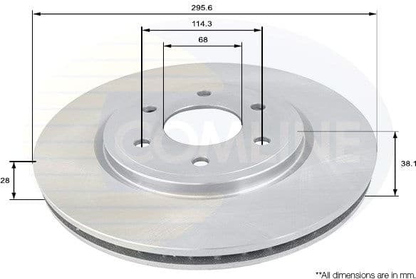 Brake disc, 1pcs FRONT ADC0270V - image 2