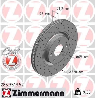 Brake Disc SPORT BRAKE DISC Z 285.3519.52