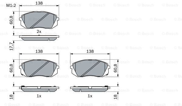 Brake Pad Set, disc brake 0986494559 - image 2