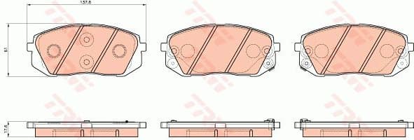 Brake Pad Set, disc brake COTEC GDB3530