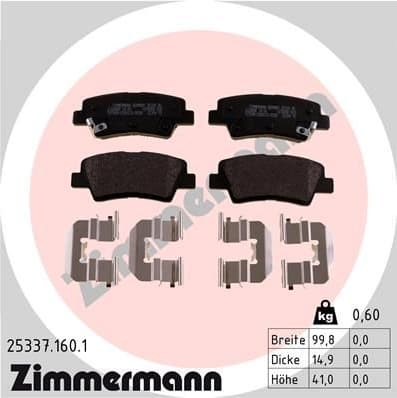 Brake Pad Set, disc brake 25337.160.1