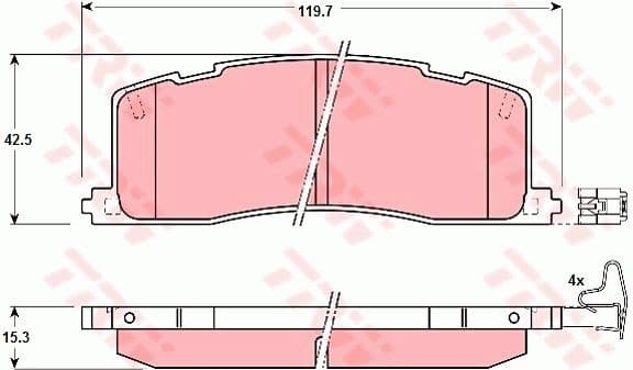Brake Pad Set, disc brake GDB1138