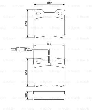 Brake Pad Set, disc brake 0986494000