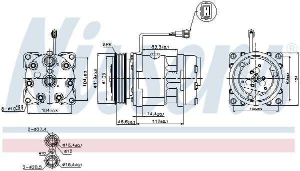 Compressor, air conditioning ** FIRST FIT ** 89083
