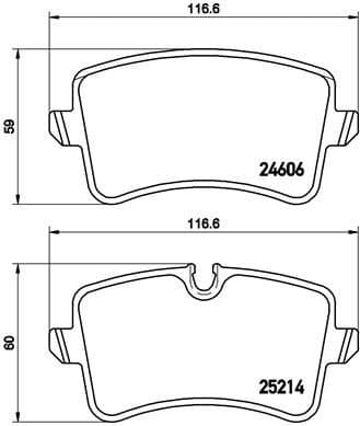 Brake pads rear, Top Quality P85118