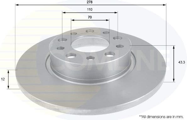 Brake disc, 1pcs REAR ADC1825