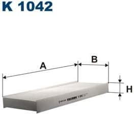 Filter, cabin air K1042