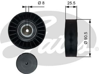 Deflection/Guide Pulley, V-ribbed belt DriveAlign™ T36005