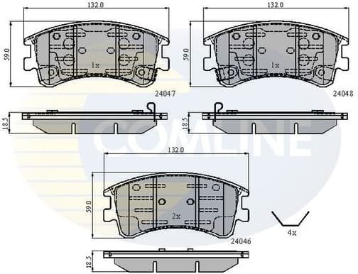 Brake pads front CBP3950